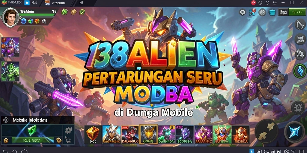 Screenshot dari gameplay seru 138ALIEN dengan aksi MOBA yang mendebarkan.