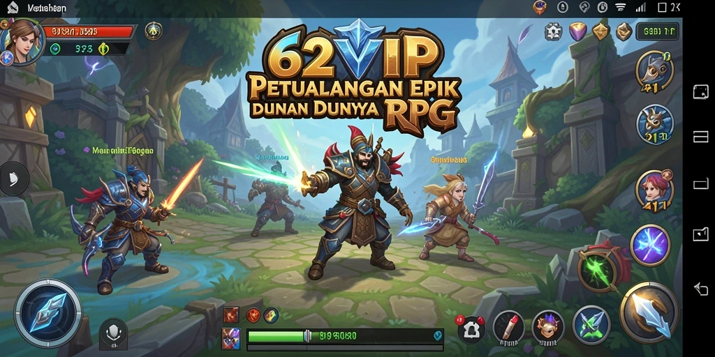 Tampilan gameplay RPG yang menarik dan penuh aksi dari 62VIP.
