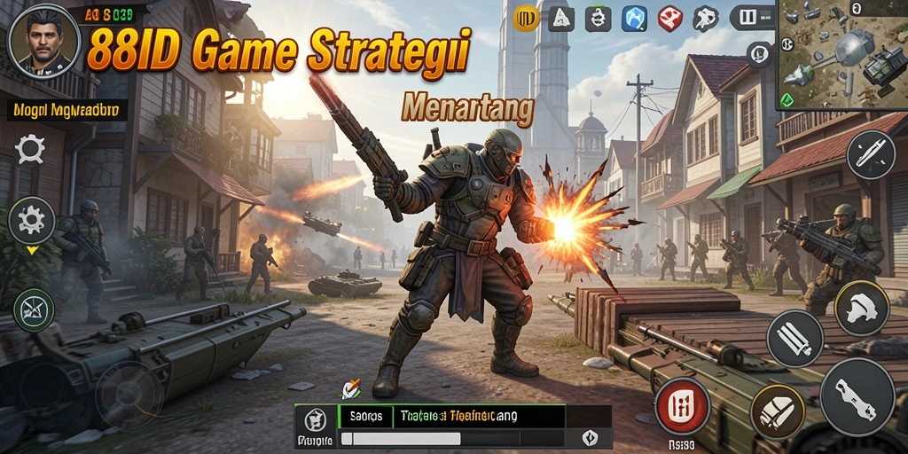 Tampilan gameplay seru di 88ID dengan pertempuran dan strategi.