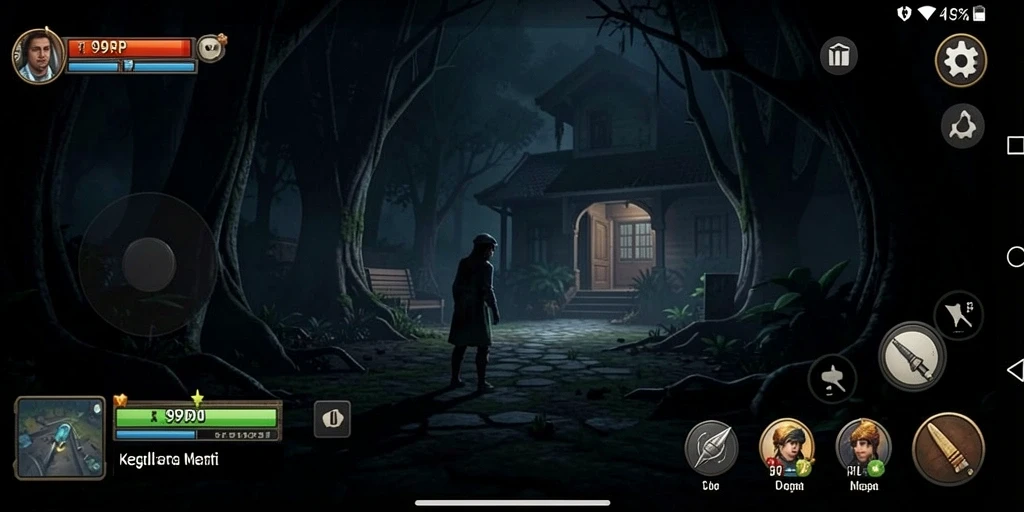 Gameplay menegangkan dalam suasana kegelapan yang menghantui.