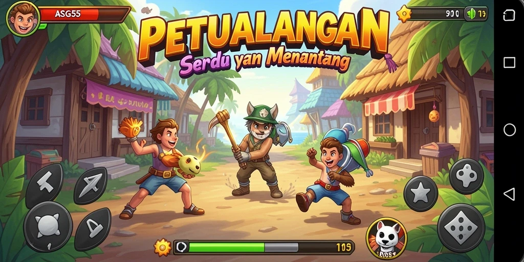 Tangkapan layar dari gameplay ASG55 yang penuh aksi dan tantangan.