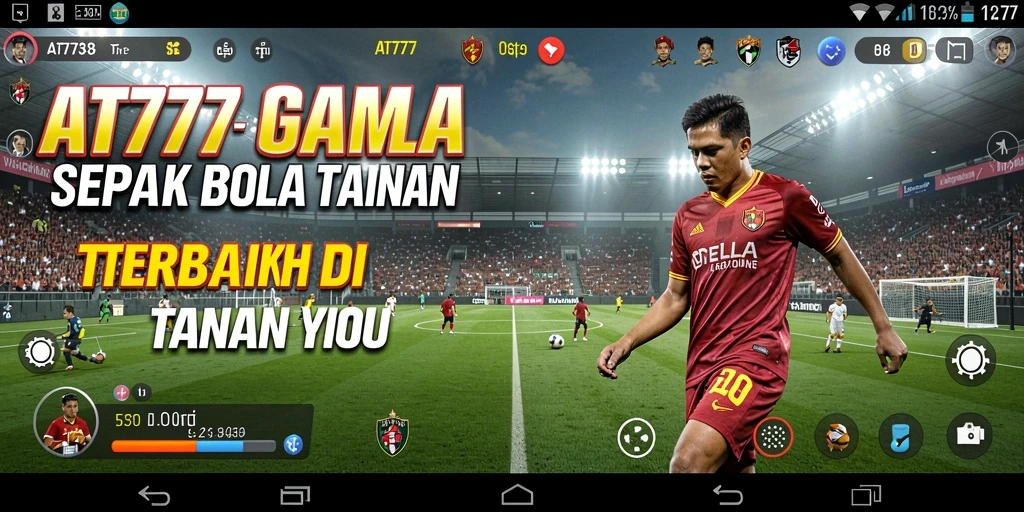 Tampilan gameplay menegangkan di lapangan sepak bola.