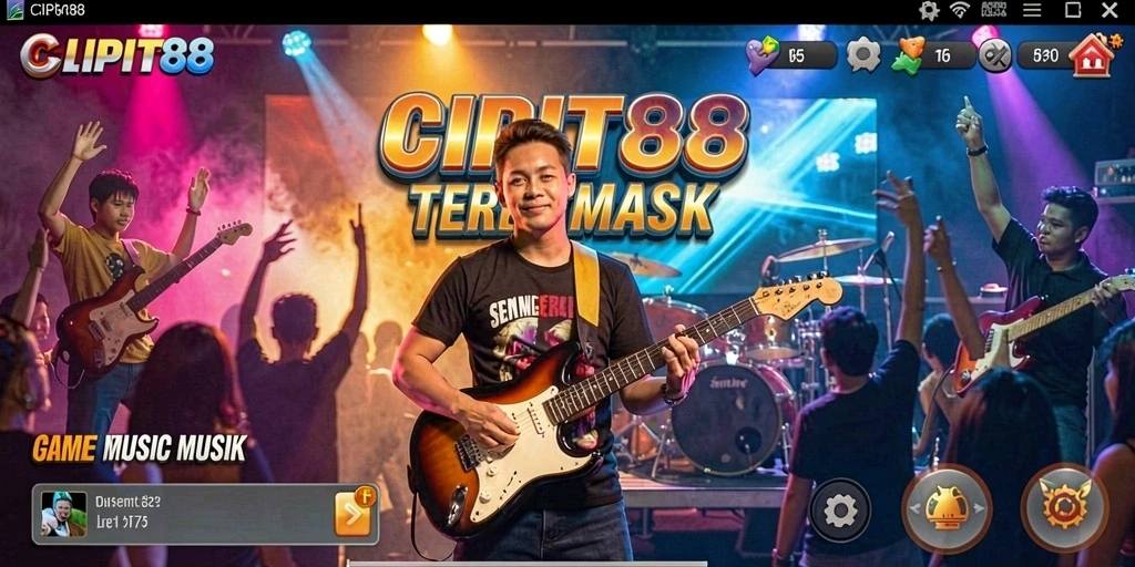 Screenshot gameplay CIPIT88 menampilkan pemain bersenang-senang dengan musik.
