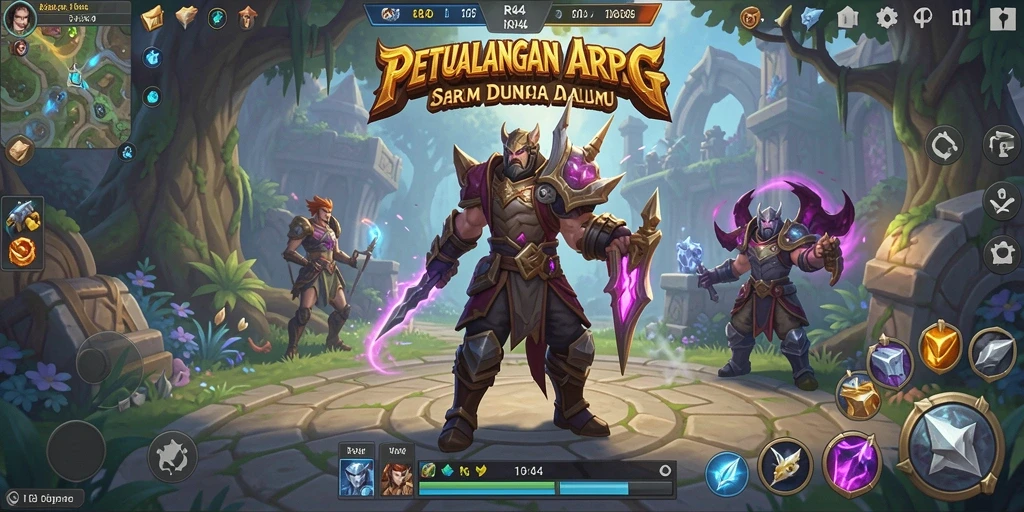 Tampilan gameplay seru dari dunia ARPG di RR44.
