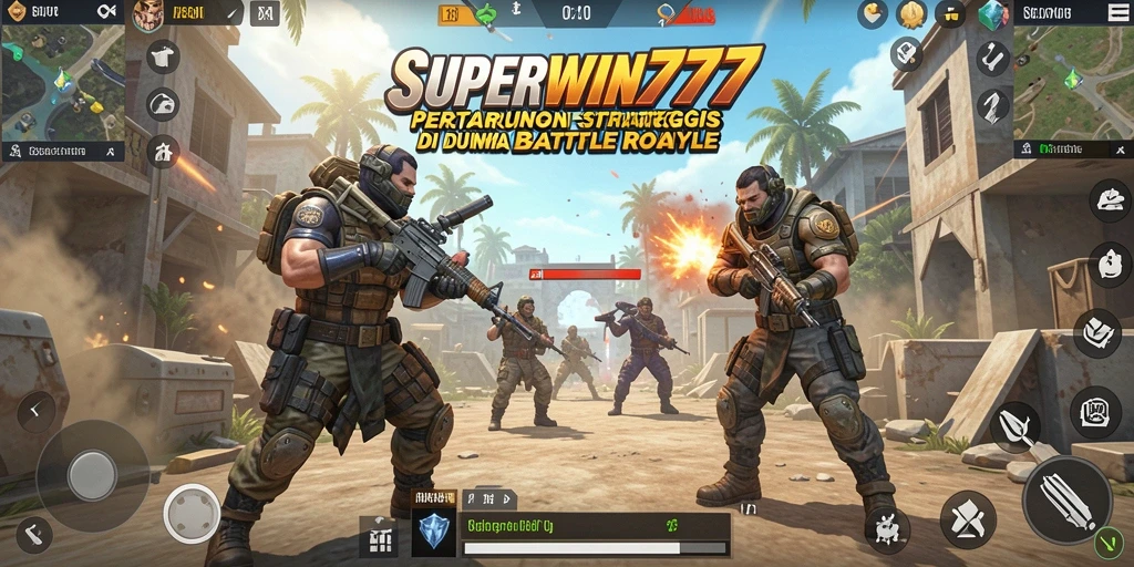 Tampilan gameplay SUPERWIN777 yang seru dalam pertandingan Battle Royale.